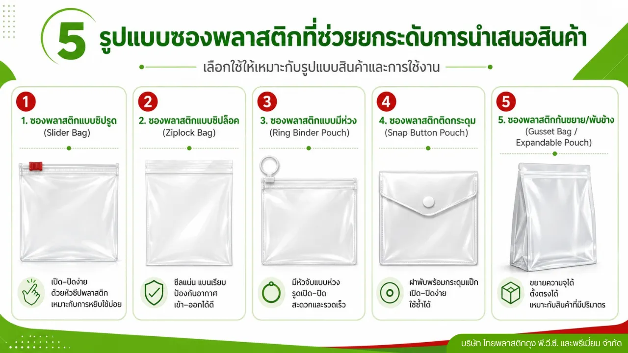 ซองพลาสติกสำหรับงานพรีเมี่ยม บรรจุภัณฑ์ที่ช่วยเพิ่มมูลค่าให้สินค้า และของที่ระลึก
